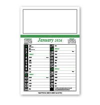 Green & Black Memo Calendar