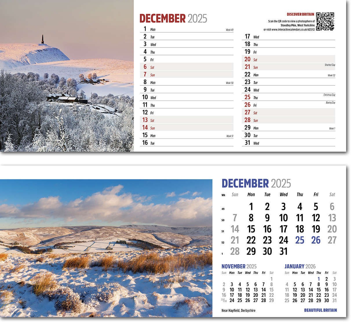 Discover Beautiful Britain Desk Calendar