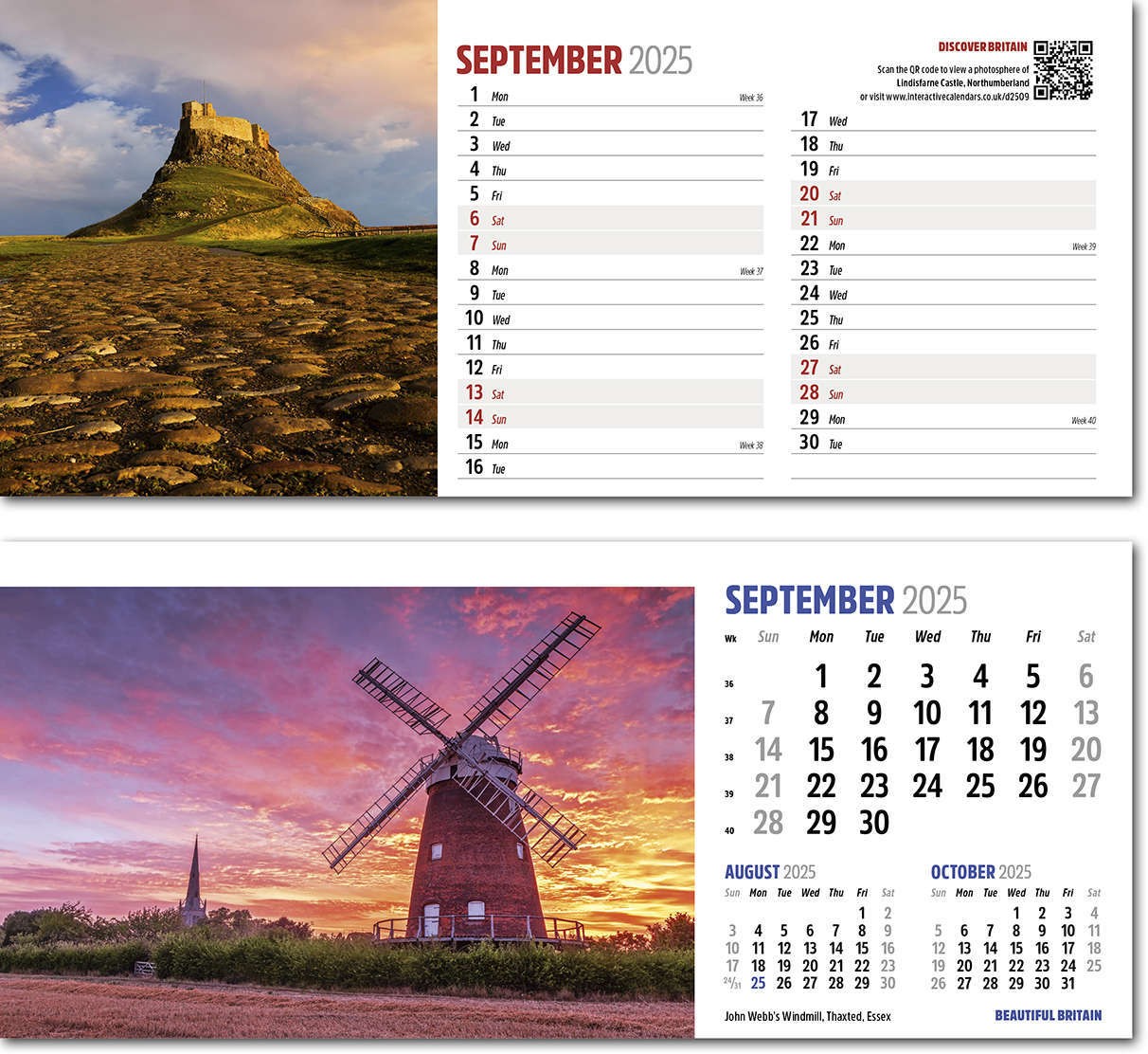 Discover Beautiful Britain Desk Calendar