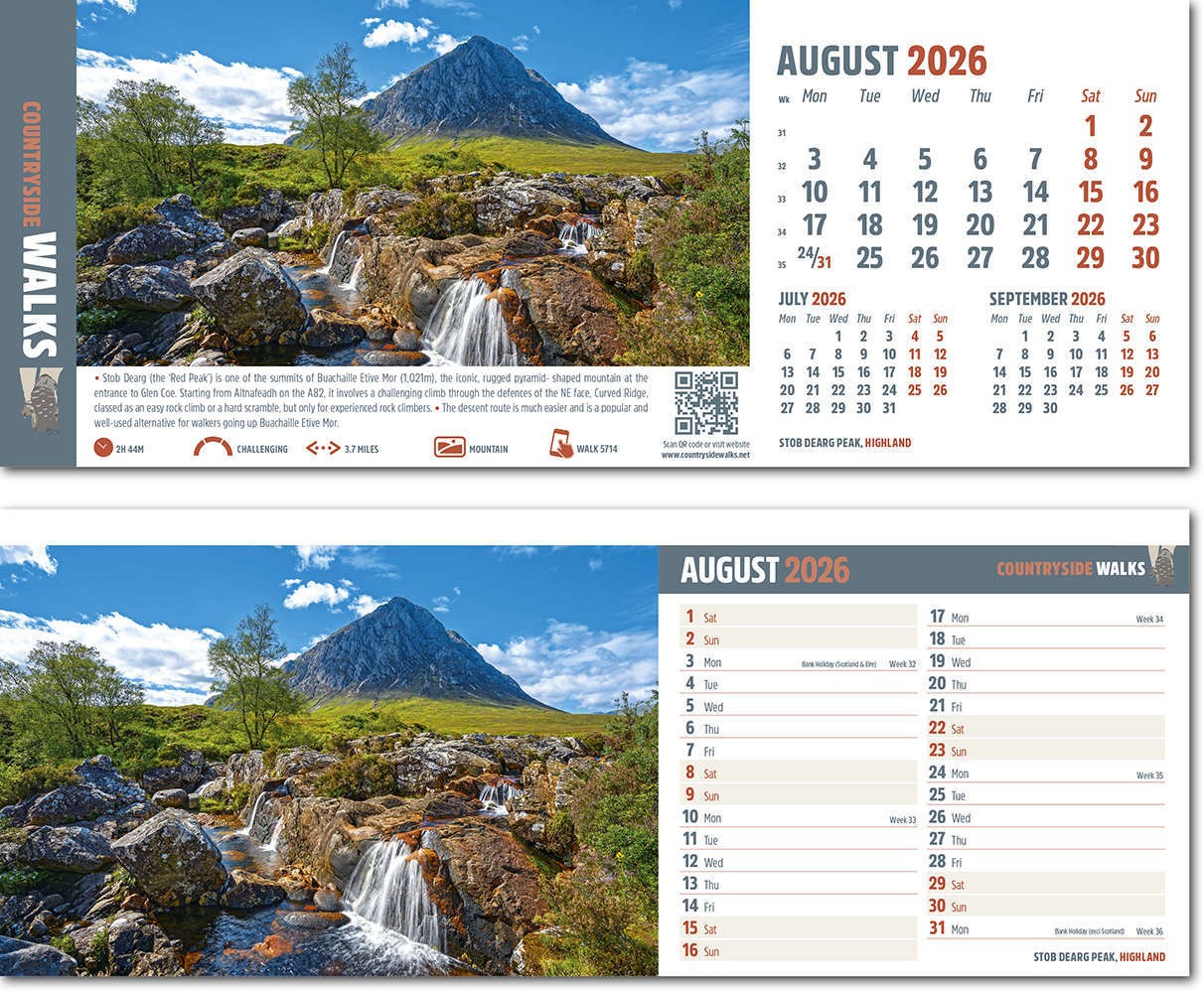 Countryside Walks Note Station Desk Calendar