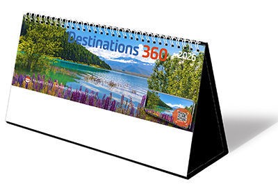 Destinations360 Premium Lined Easel Desk Calendar