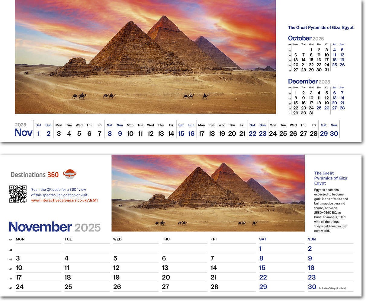 Destinations360 Task Station Desk Calendar