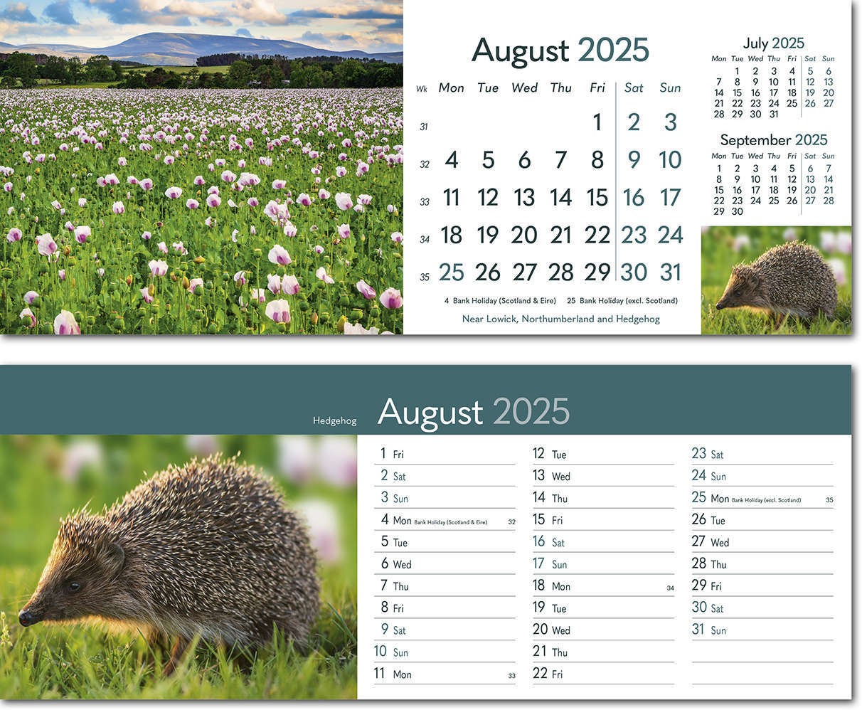 Rural Britain Note Station Desk Calendar 