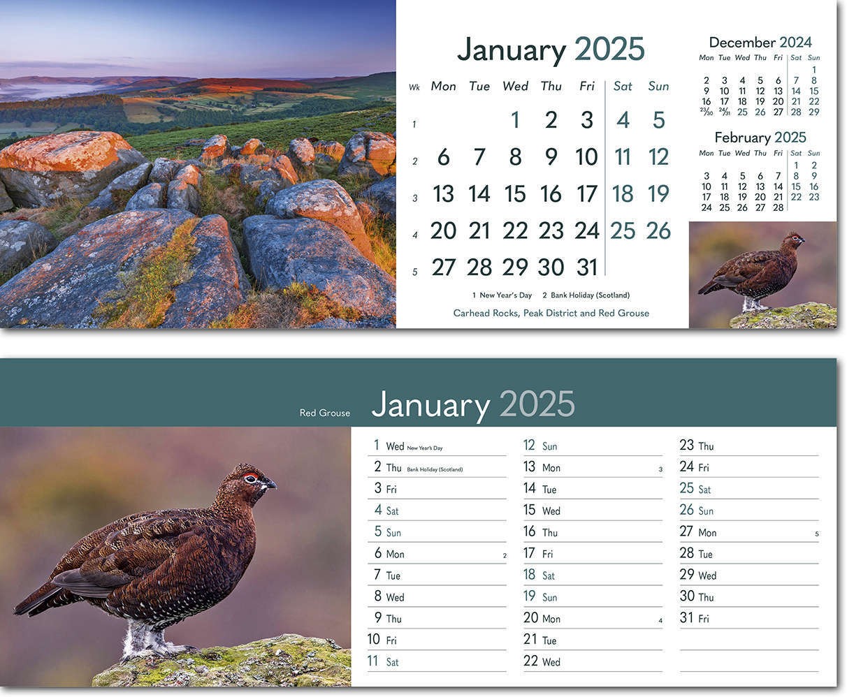 Rural Britain Note Station Desk Calendar 