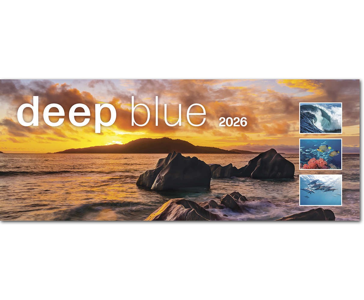 Deep Blue Desk Calendar