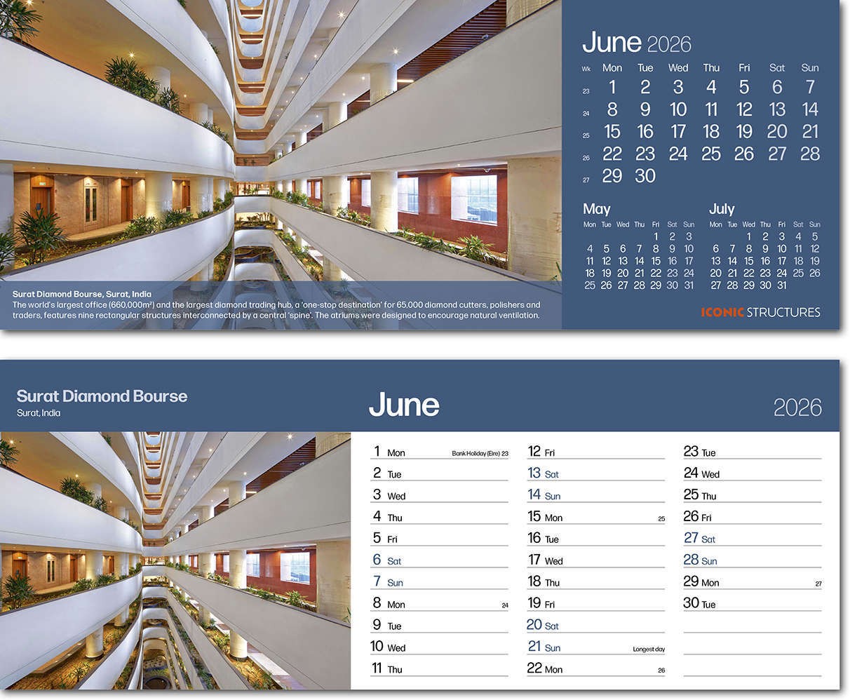 Iconic Structures Task Station Desk Calendar