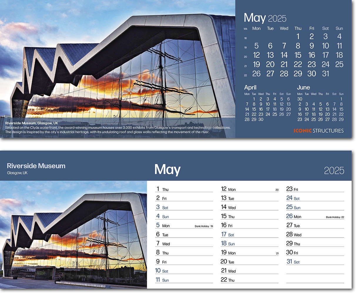 Iconic Structures Task Station Desk Calendar