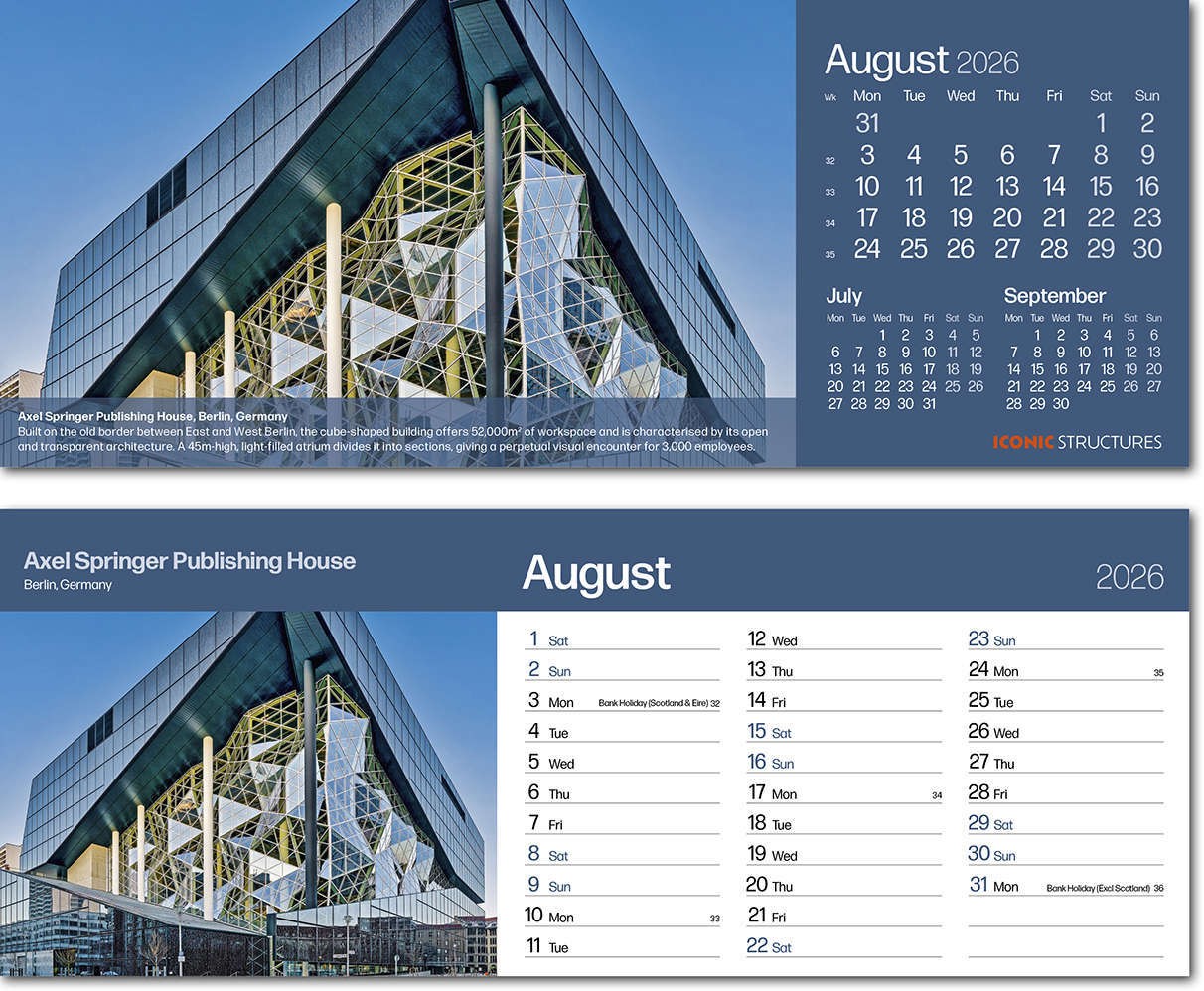 Iconic Structures Desk Calendar