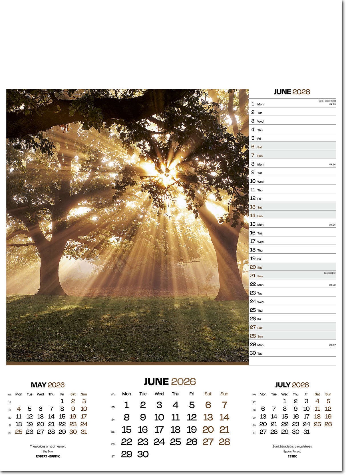 Moods of Nature Calendar