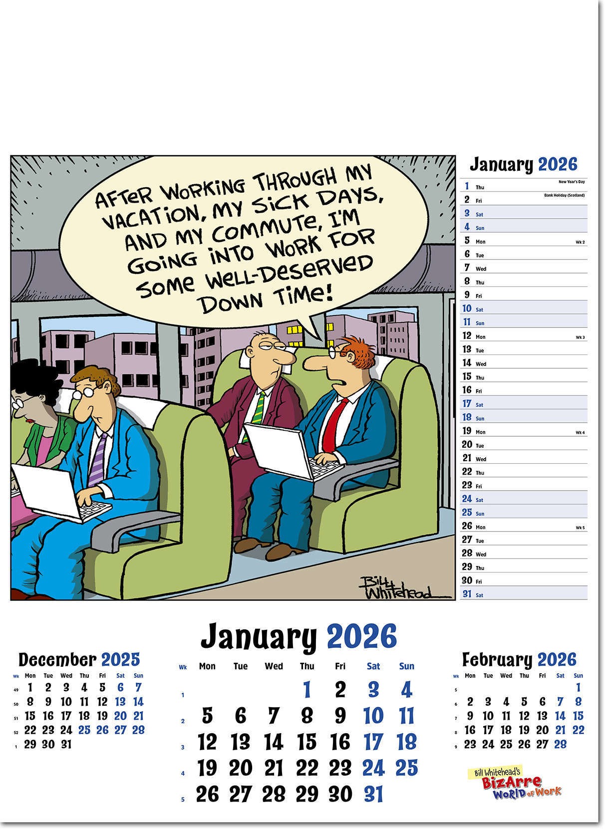 Bizarre World of Work Wall Calendar