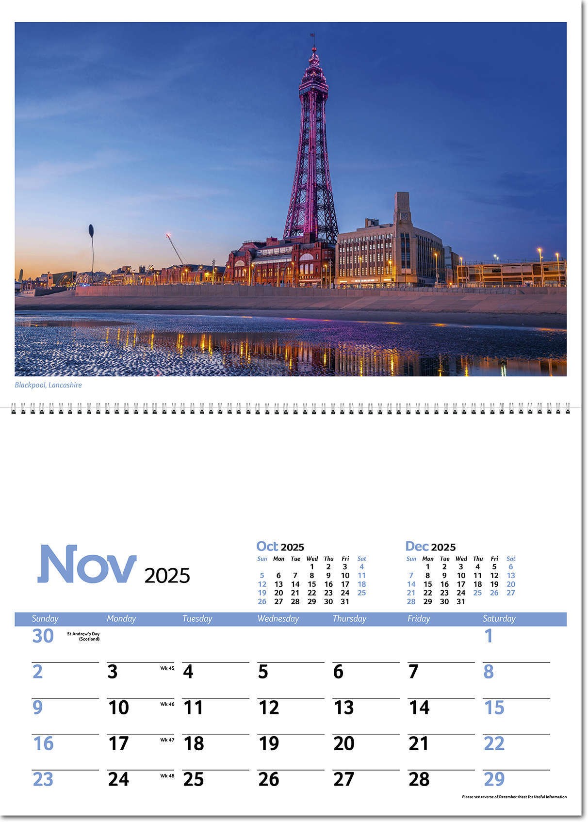 Beautiful Britain Postage Saver Calendar