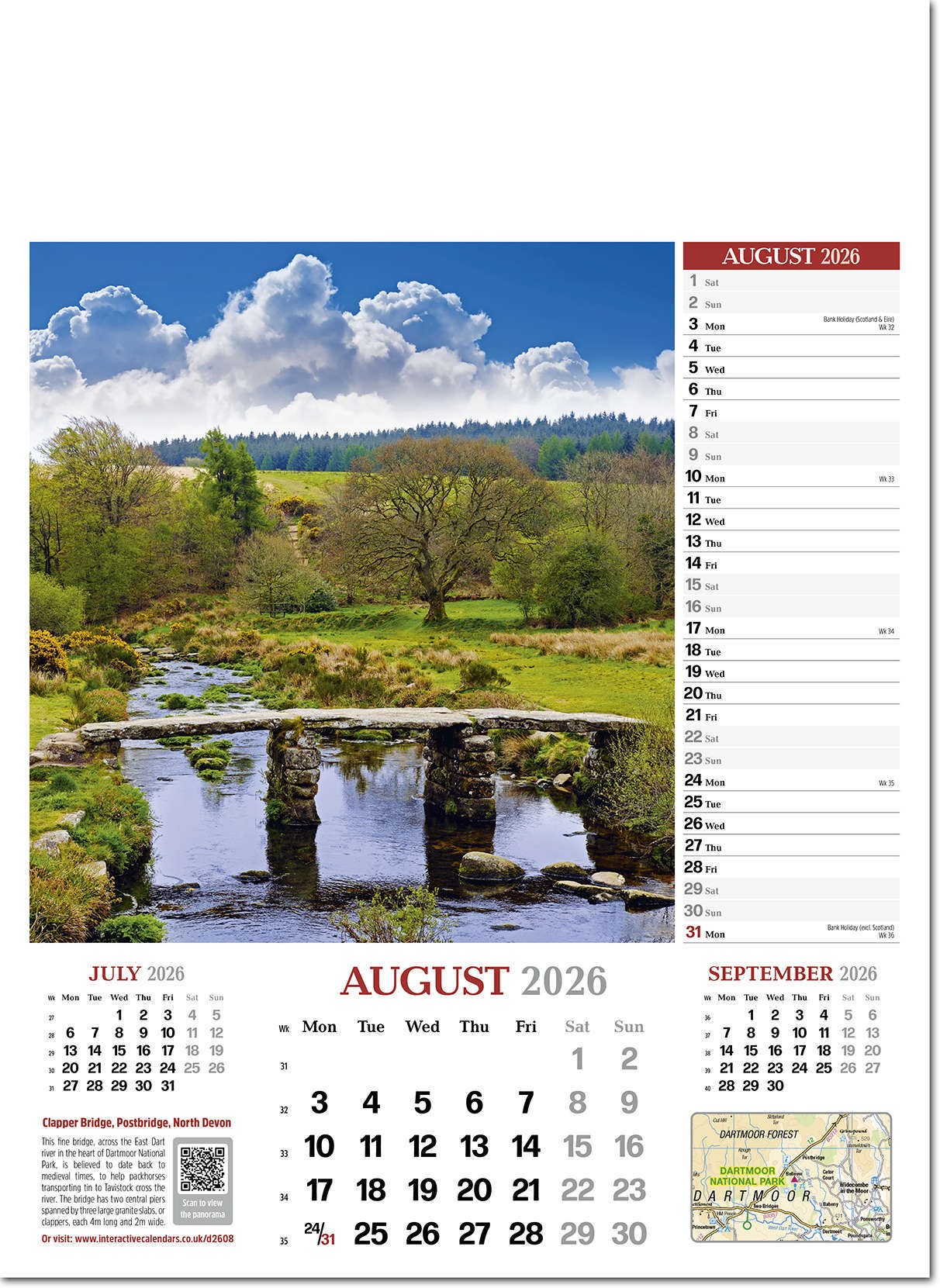 Discover Britain Wall Calendar