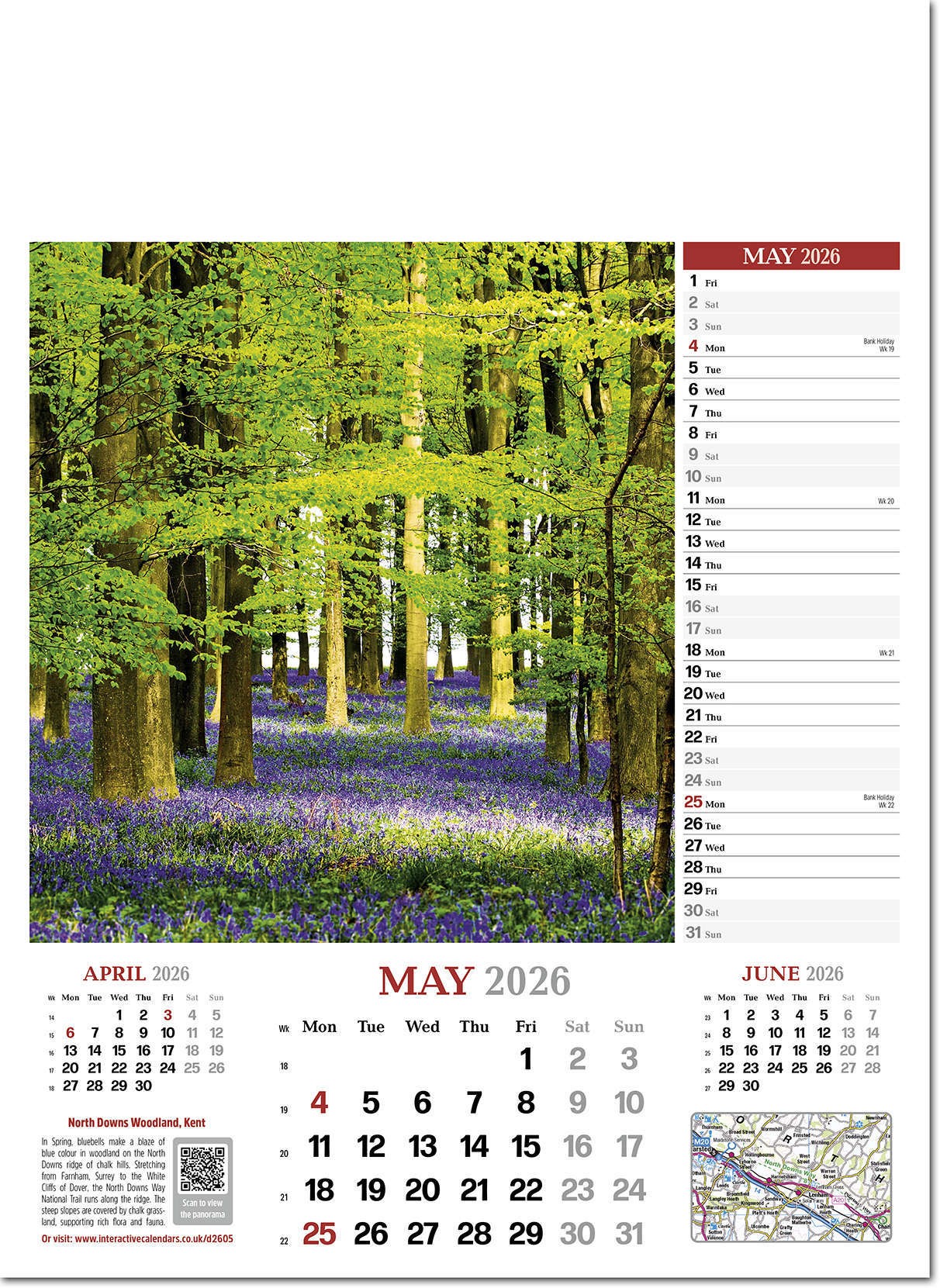 Discover Britain Wall Calendar