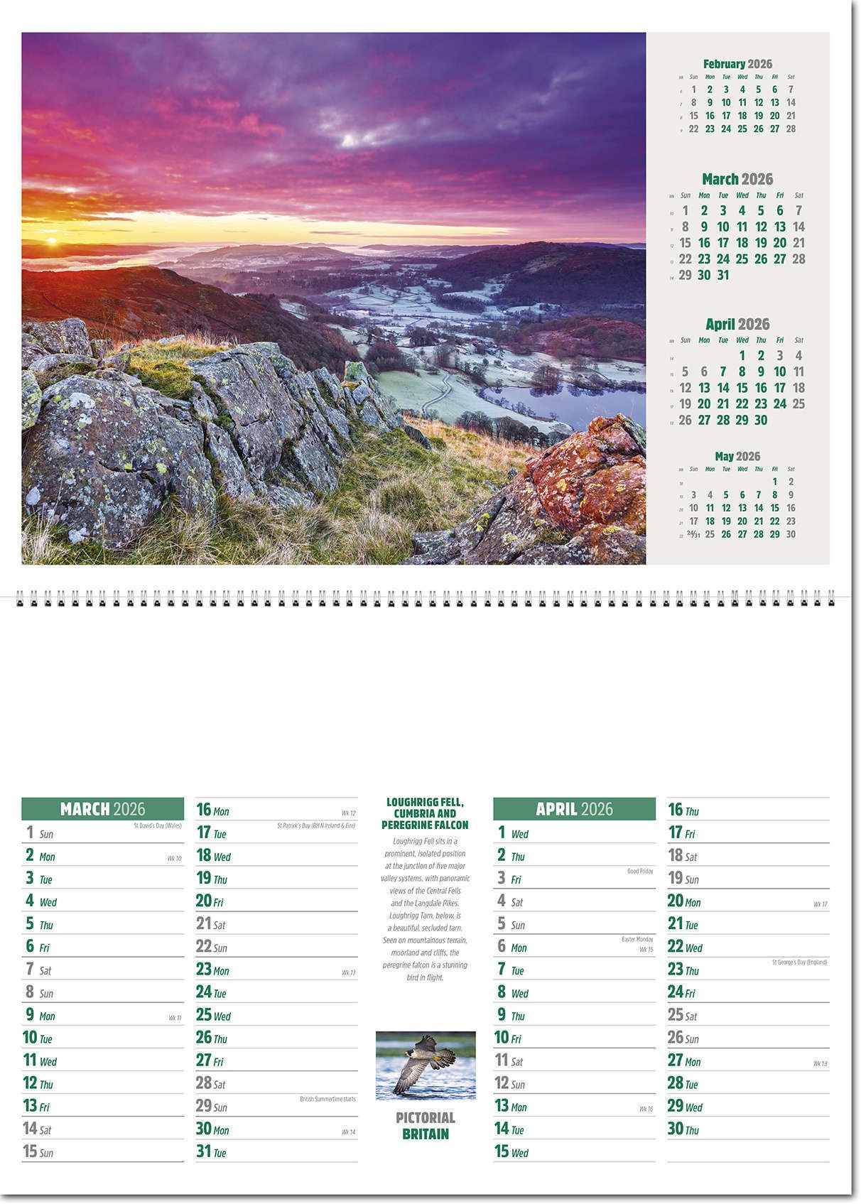 Pictorial Britain Postage Saver Calendar