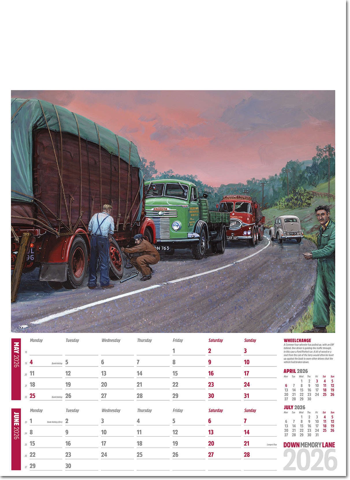 Down Memory Lane Calendar