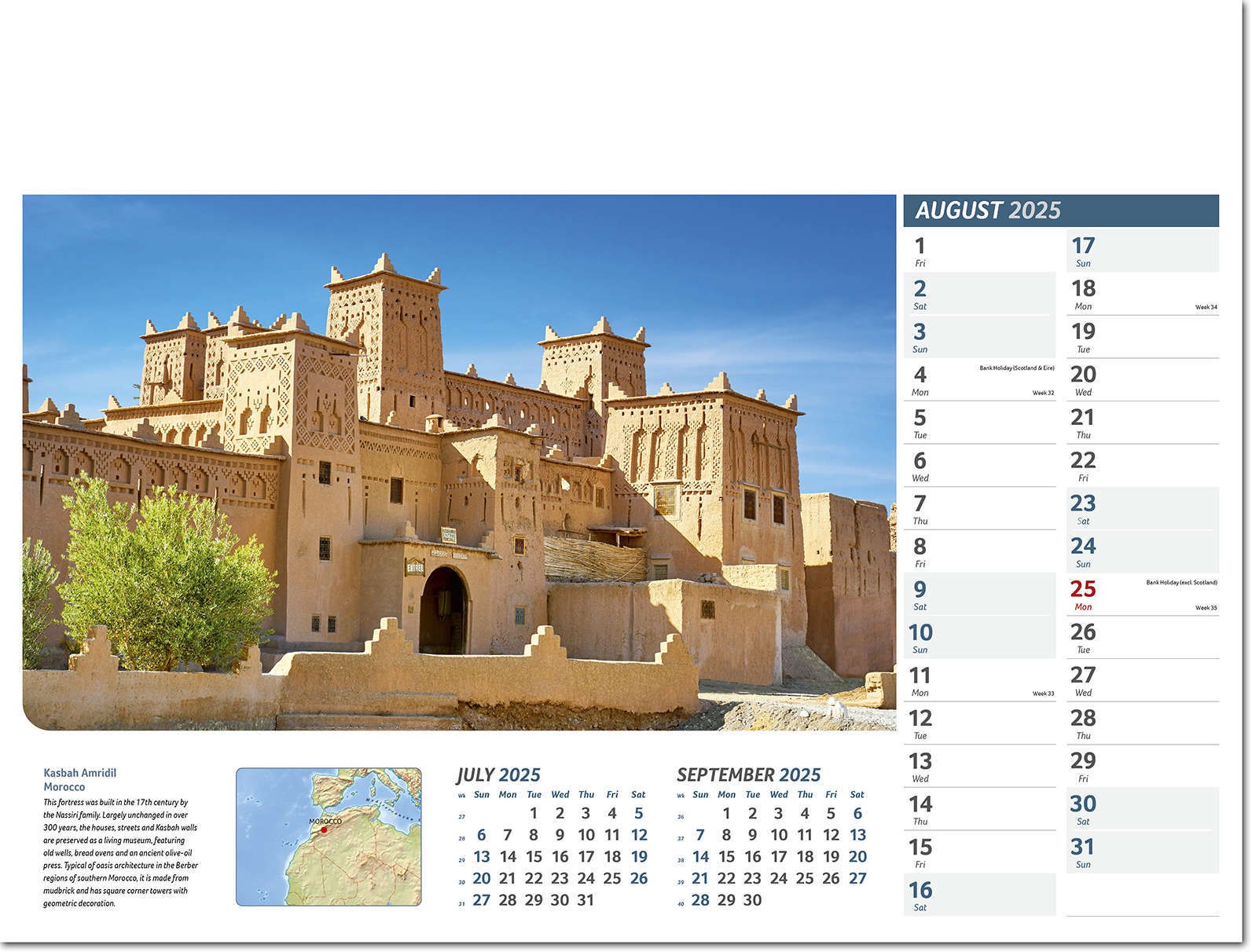 Destinations Wall Calendar