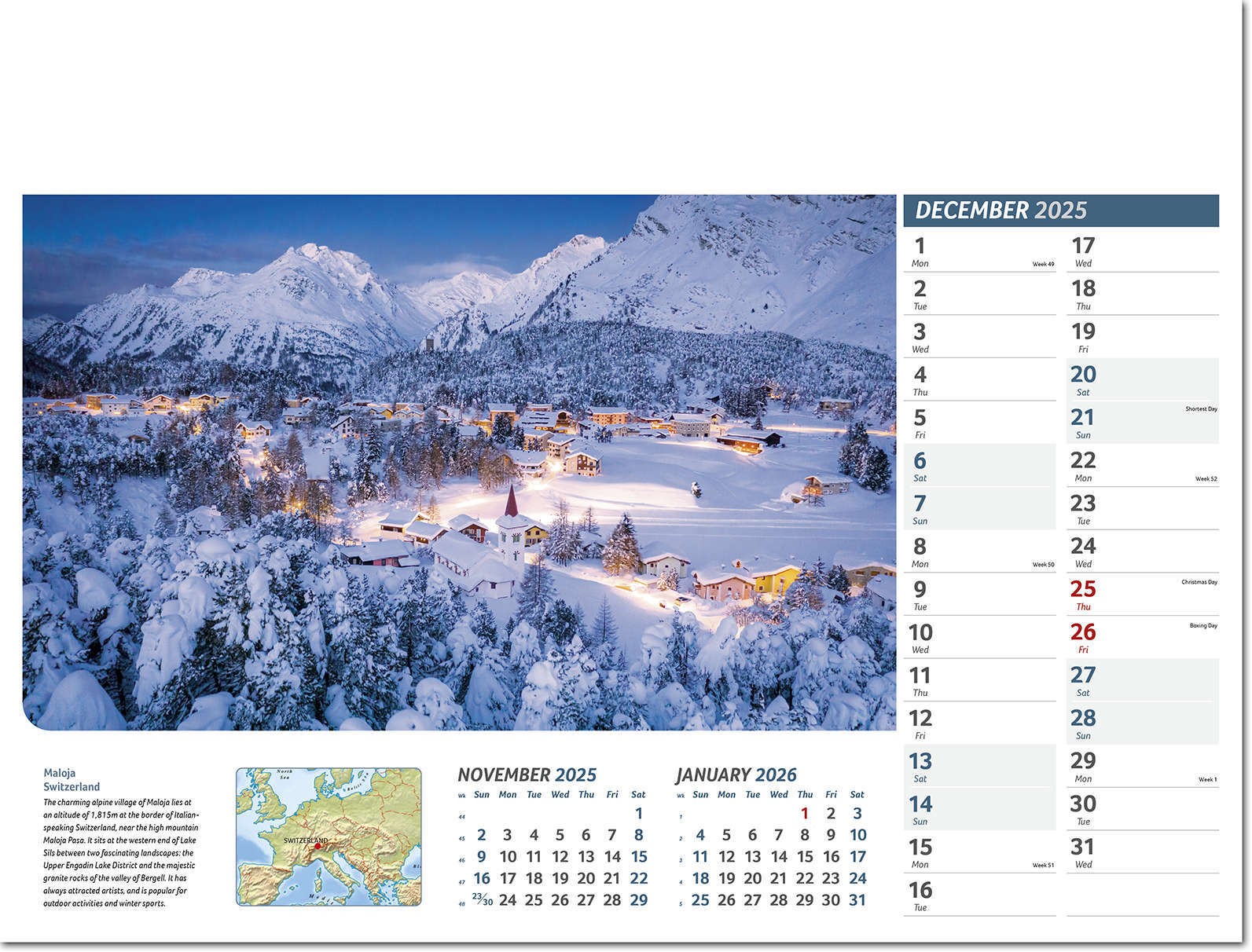 Destinations Wall Calendar