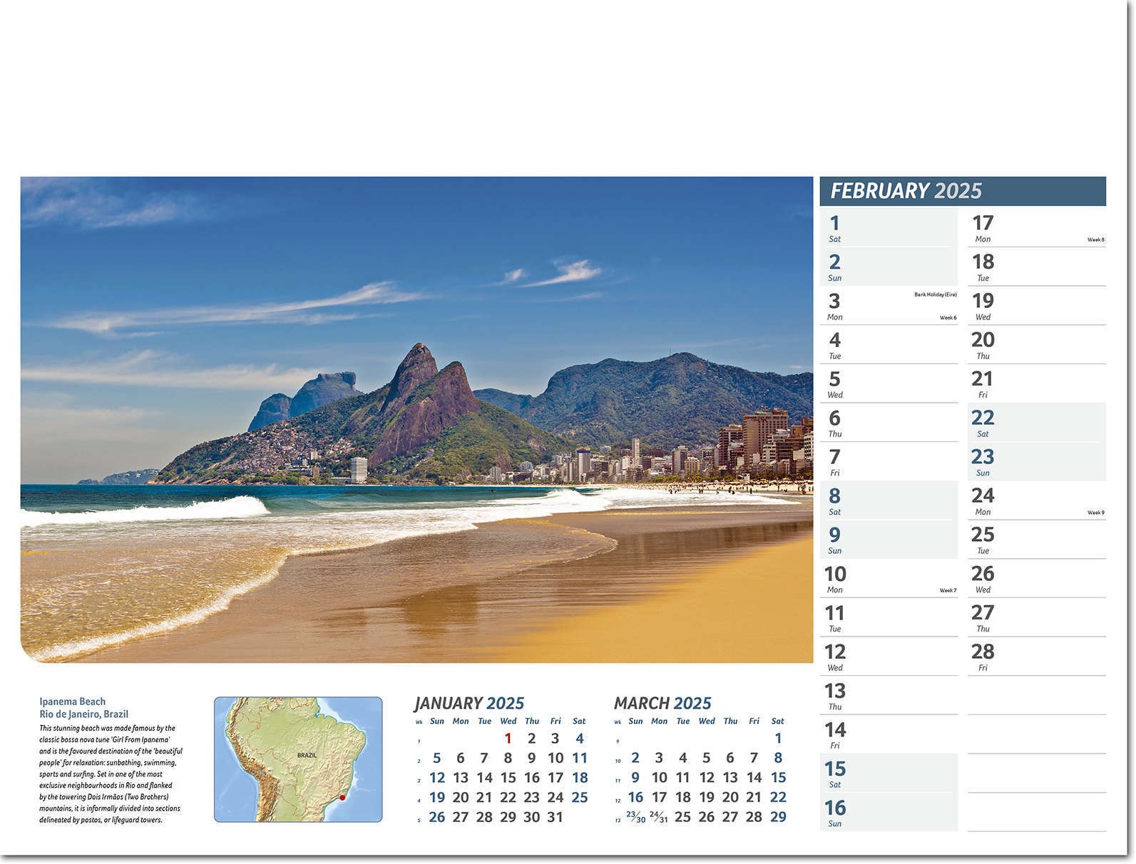 Destinations Wall Calendar