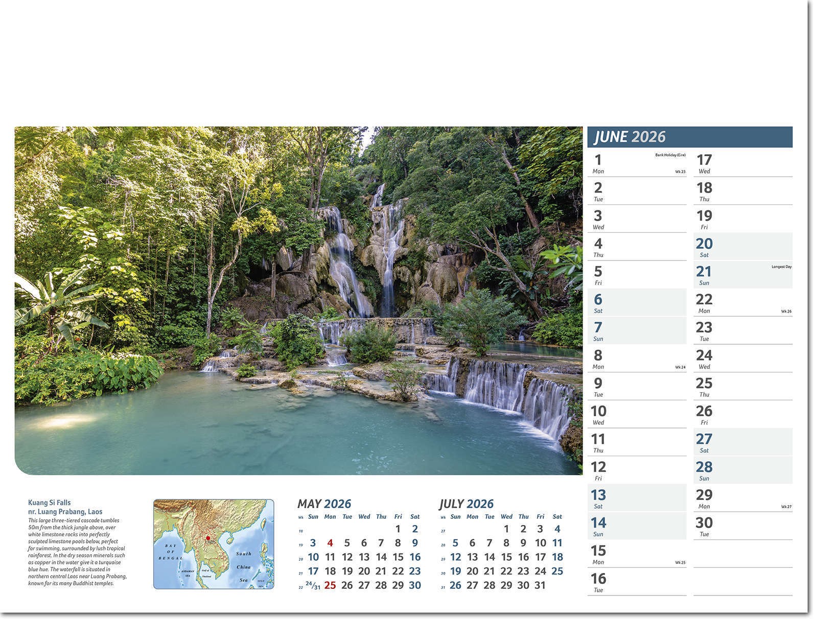 Destinations Wall Calendar