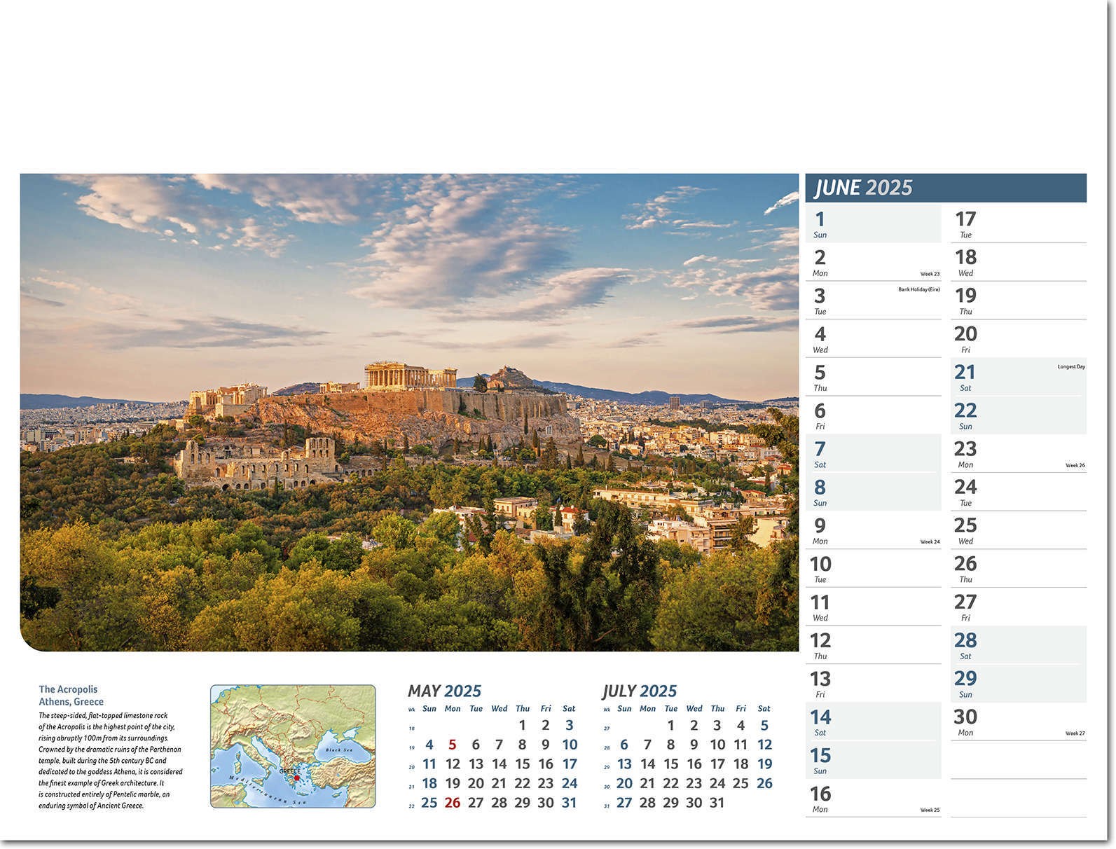 Destinations Wall Calendar