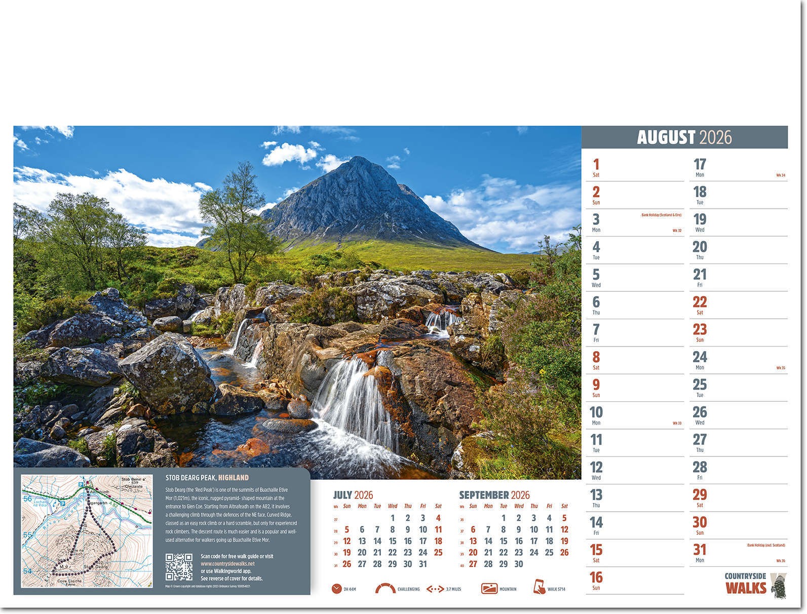 Countryside Walks Wall Calendar