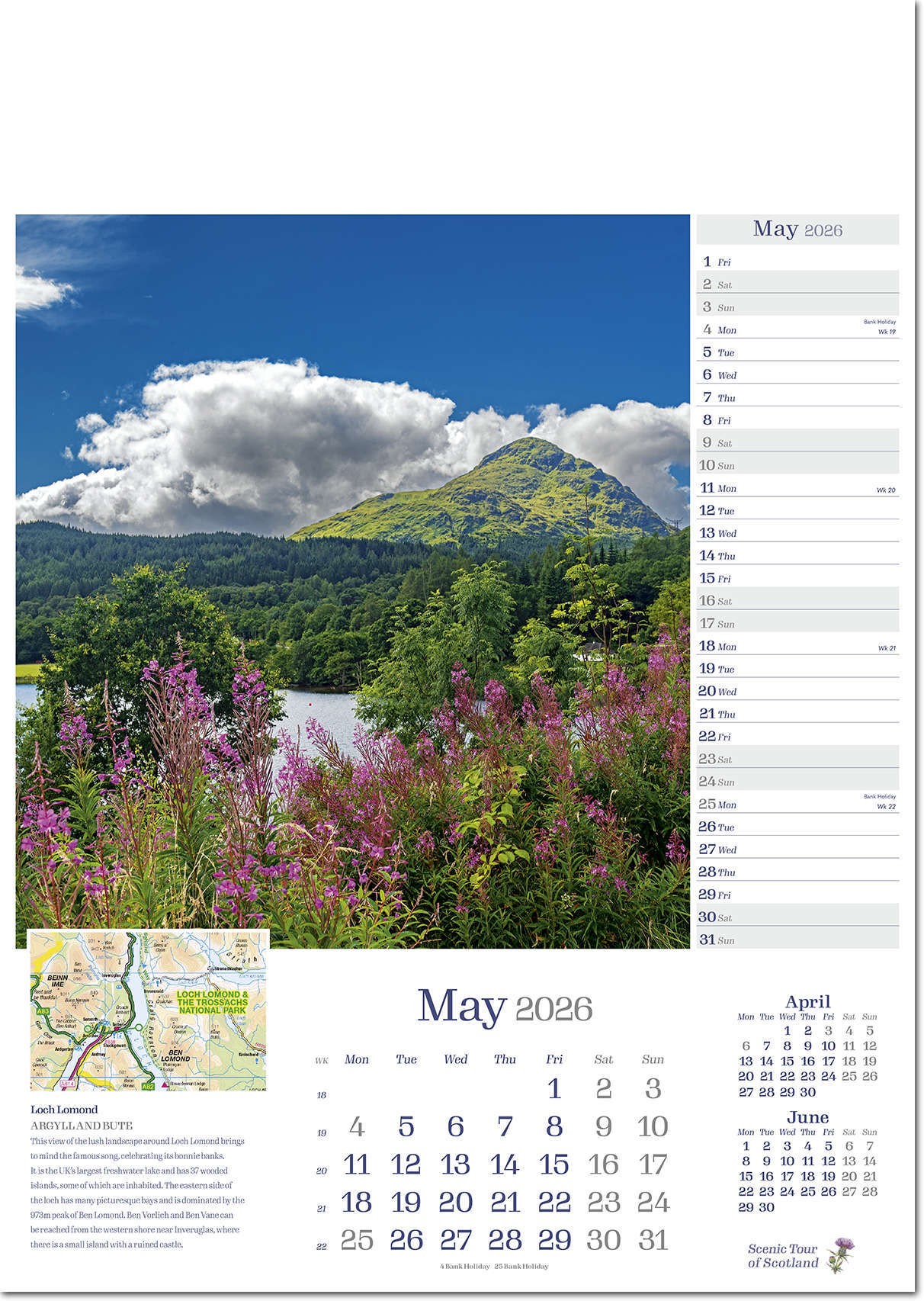 Scenic Tour of Scotland Calendar