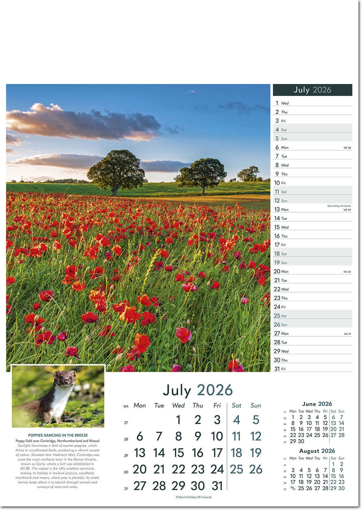 Rural Britain Wall Calendar