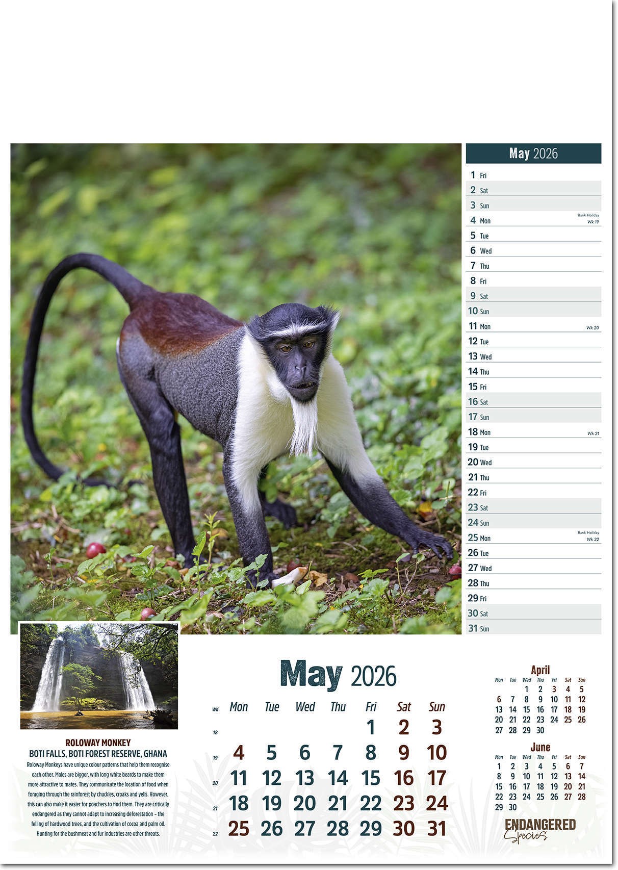 Endangered Species Calendar