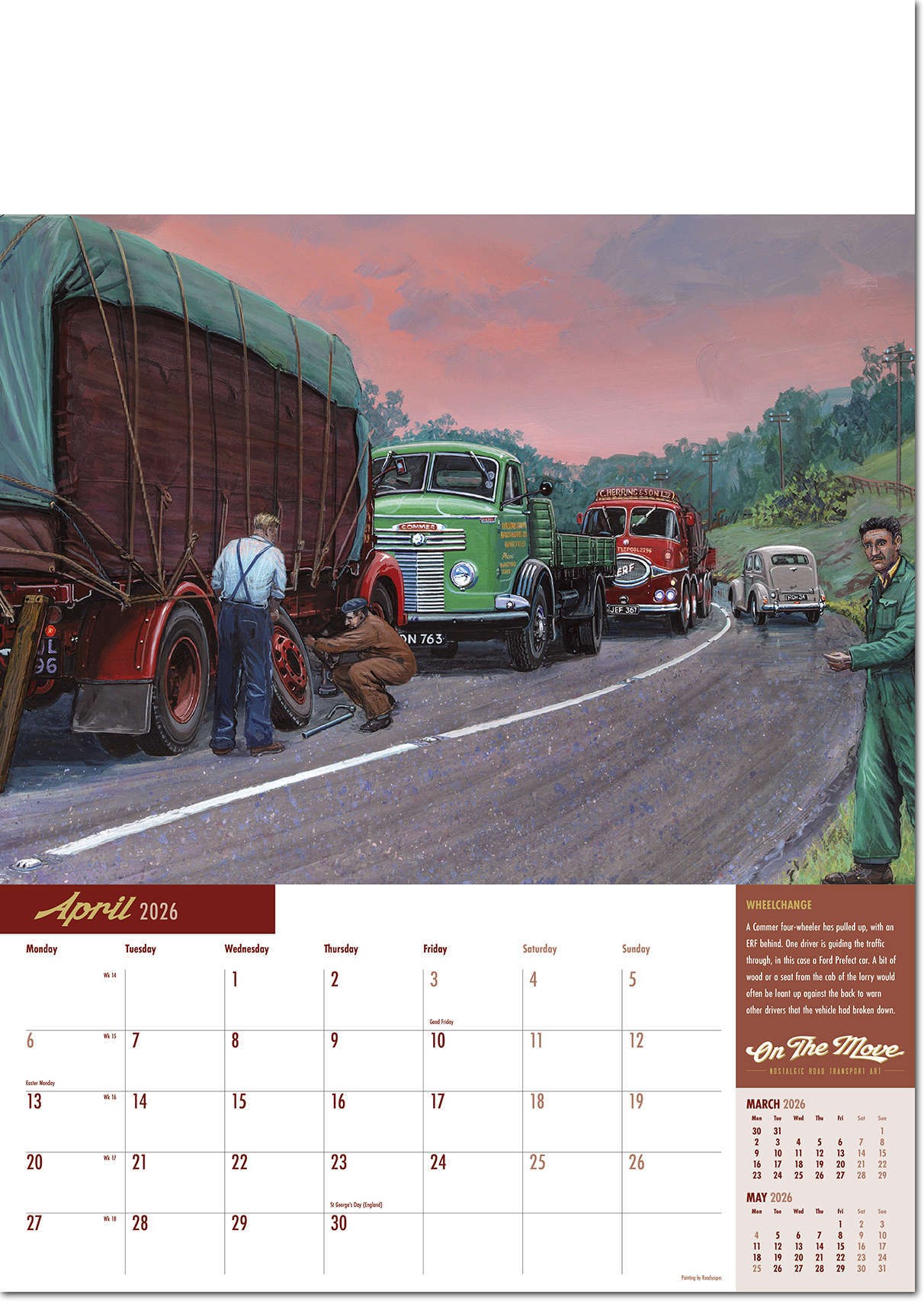 On the Move Wall Calendar