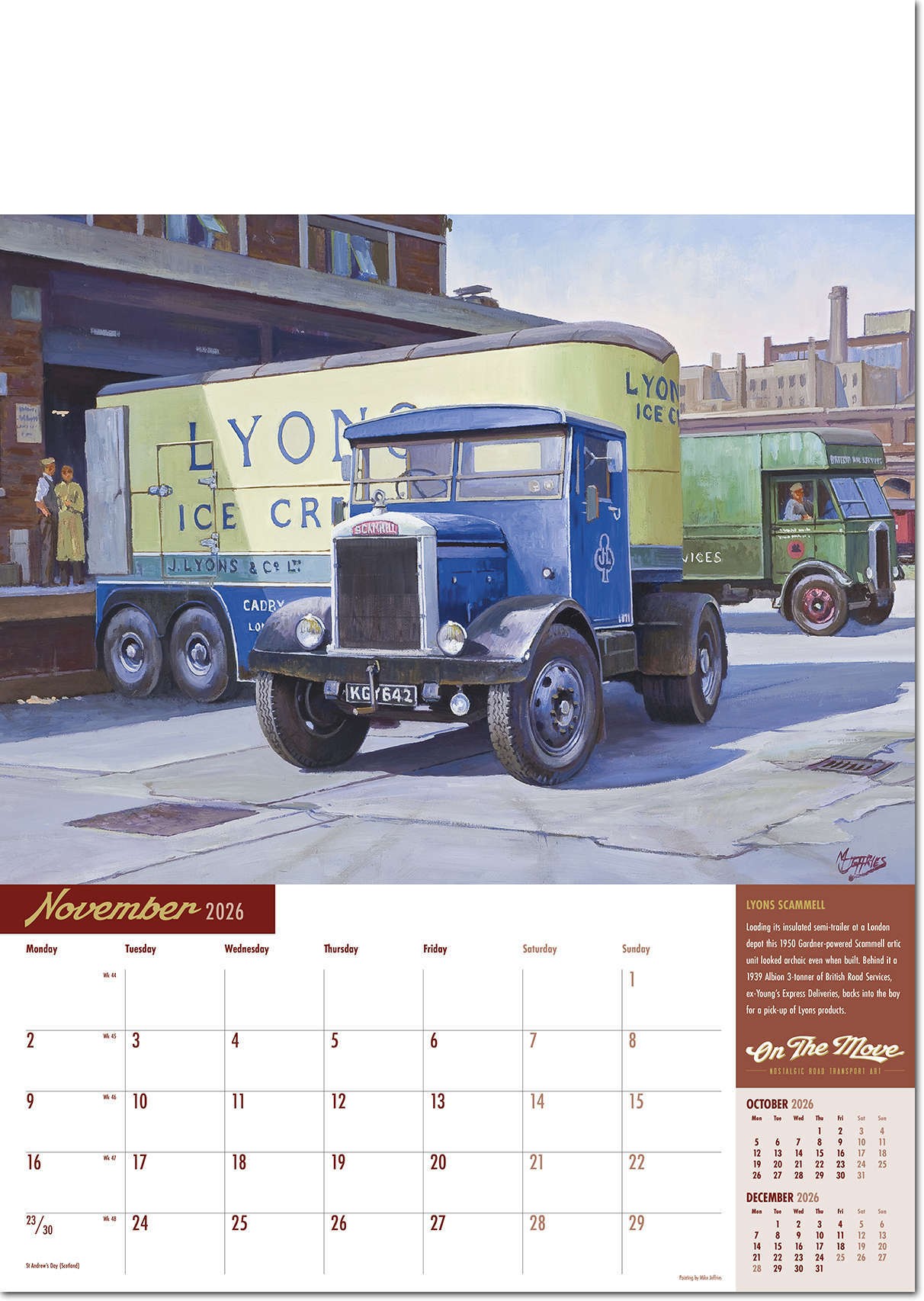 On the Move Wall Calendar