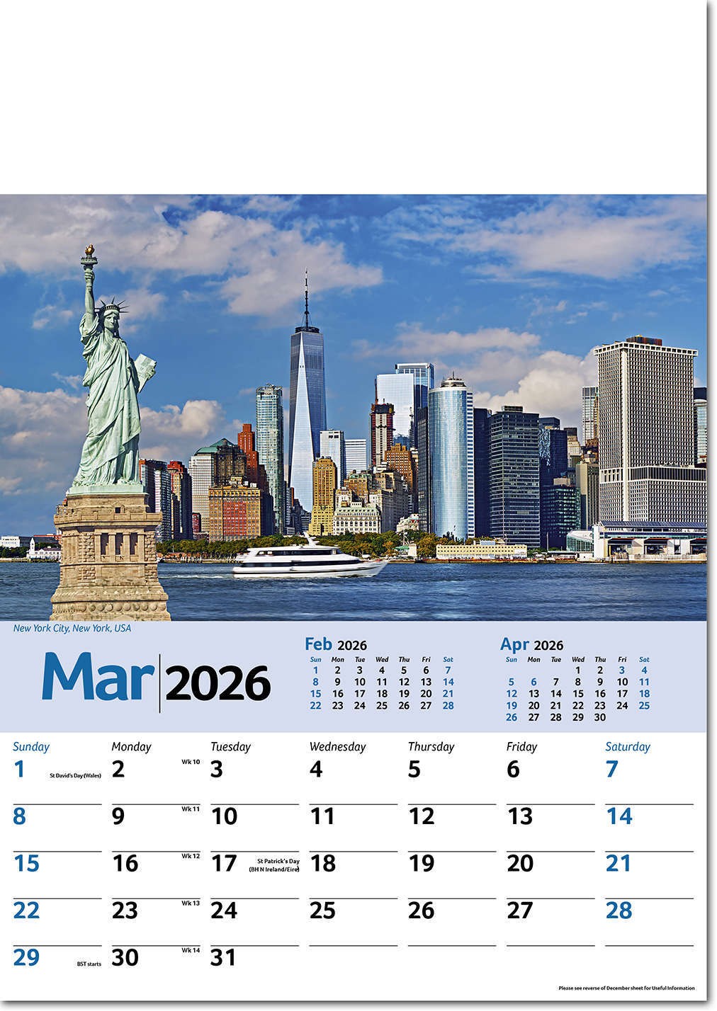 Scenic World Wall Calendar