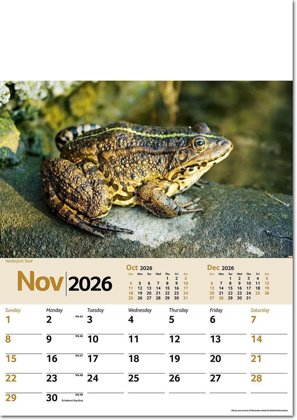 Wildlife Memo Calendar