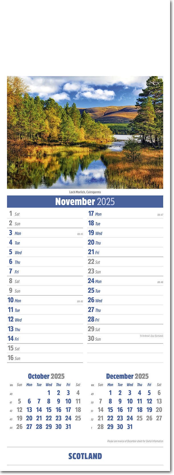 Slimline Scotland Calendar