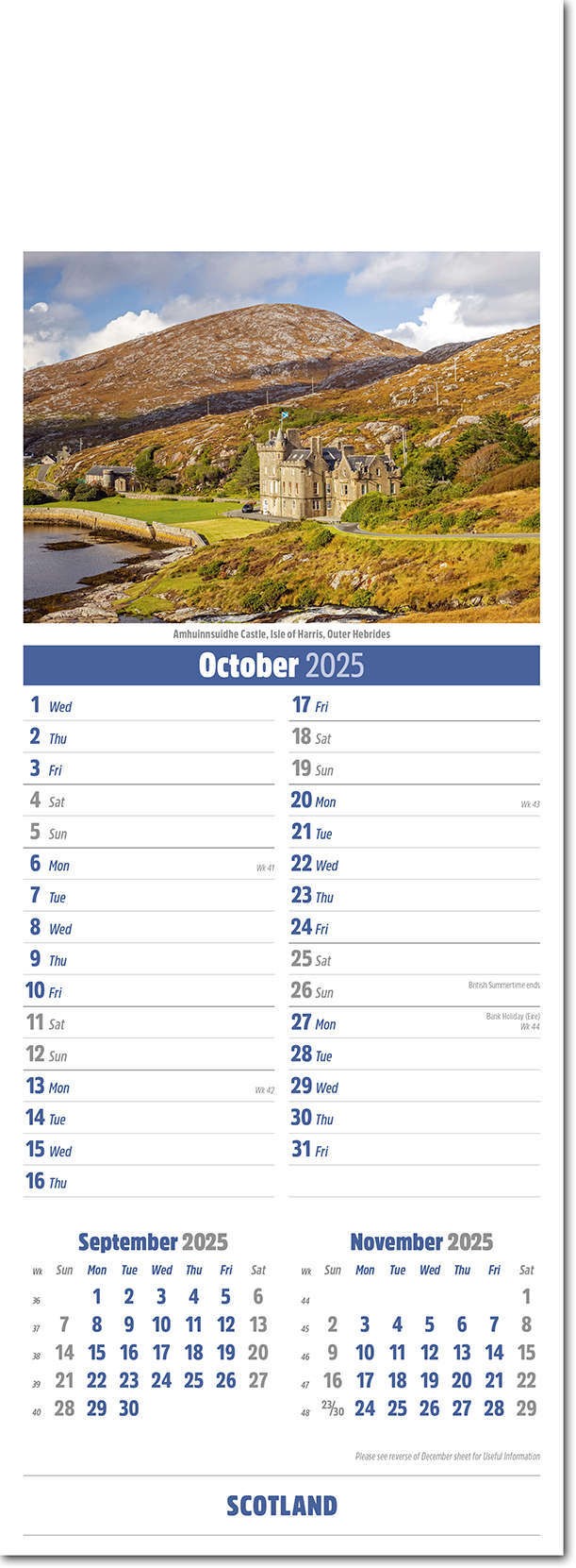 Slimline Scotland Calendar