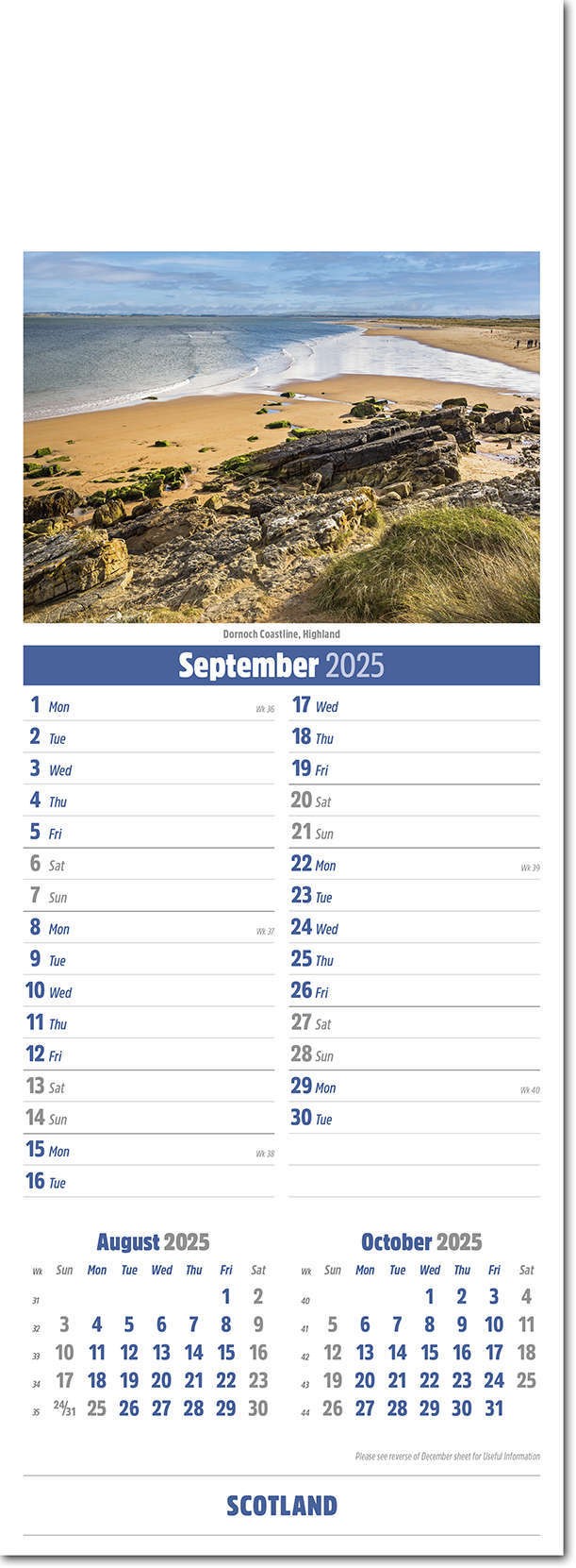 Slimline Scotland Calendar