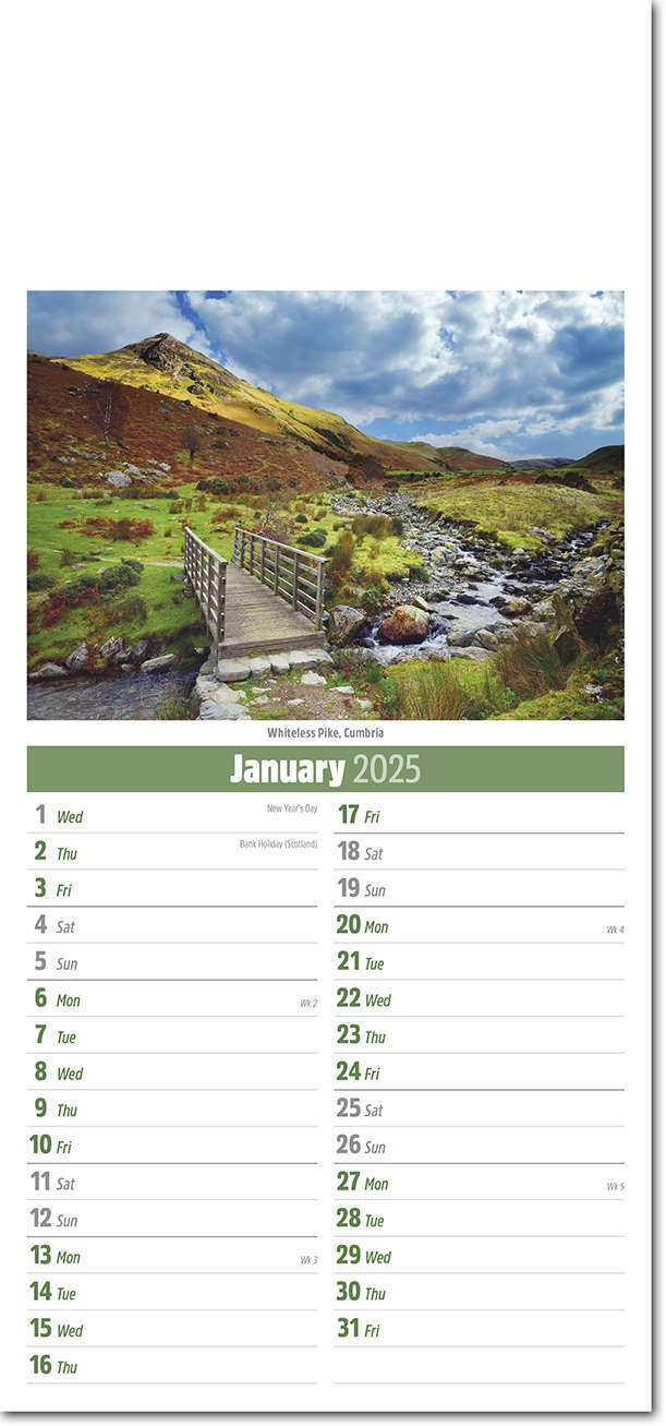 Slimline Scenes of Britain Compact Calendar