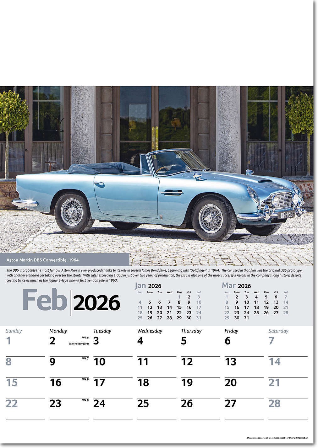 Collectors Cars Calendar